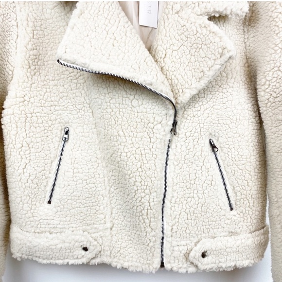 ASTR • Brooklyn Sherpa Ivory Moto Jacket - Picture 7 of 9